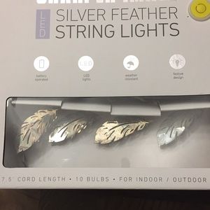 Feather silver string lights